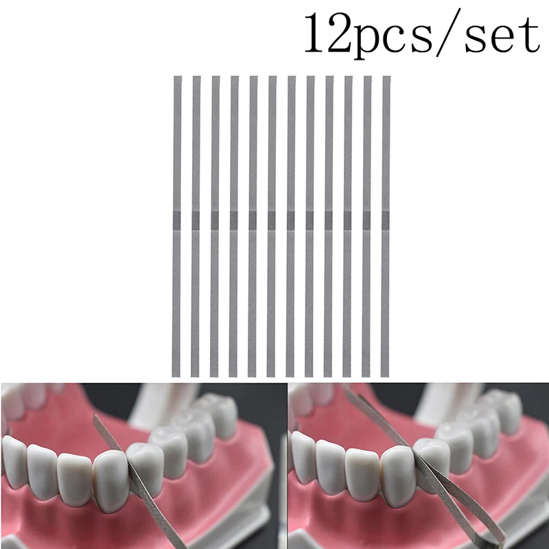 12 szt. 4mm dentystyczny pasek do polerowania metalu z pojedynczą powierzchnią materiały do wybielania