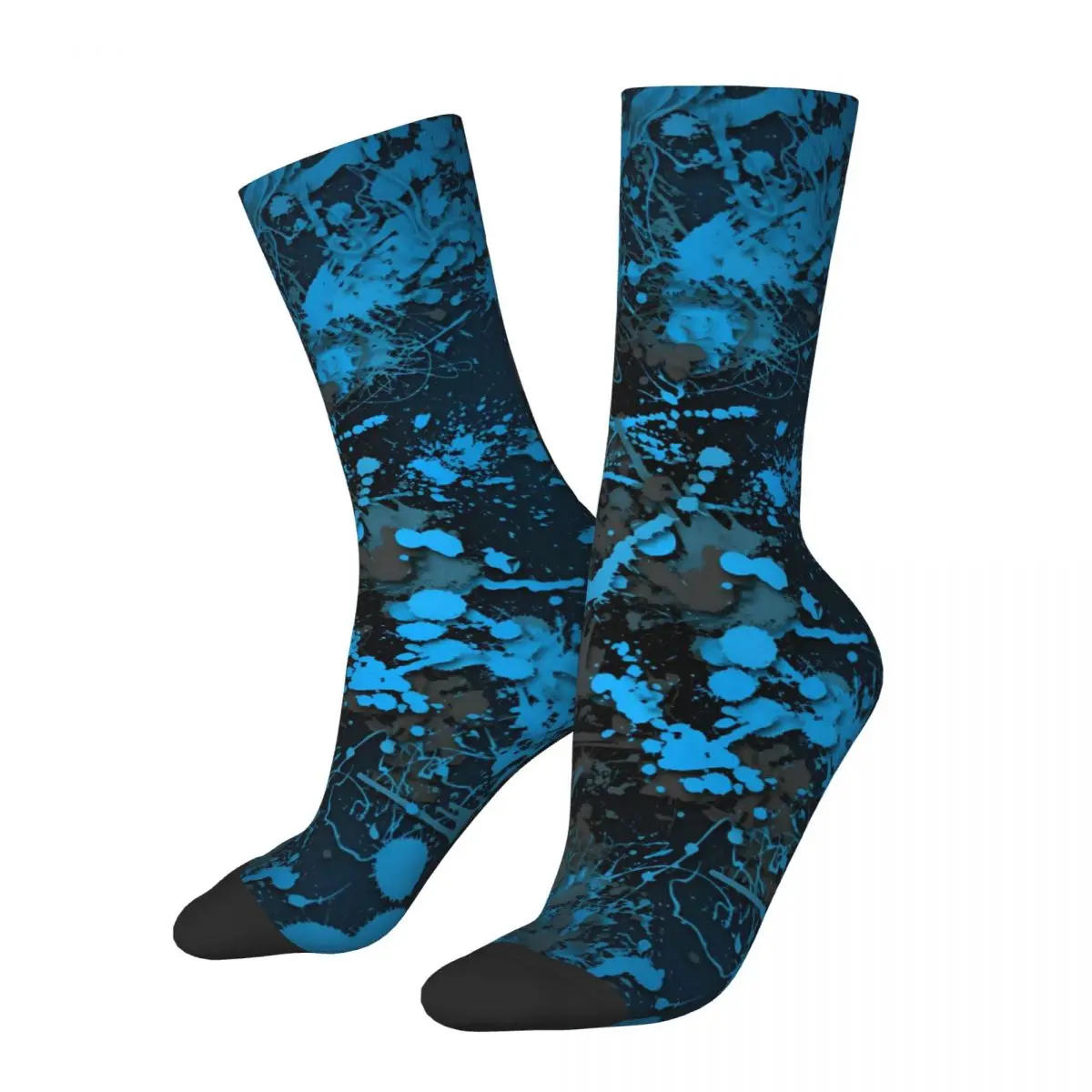 

Funny Crazy Sock for Men Blue Camo Hip Hop Harajuku Street Arts Happy Seamless Pattern Printed Boys Crew Sock Novelty Gift