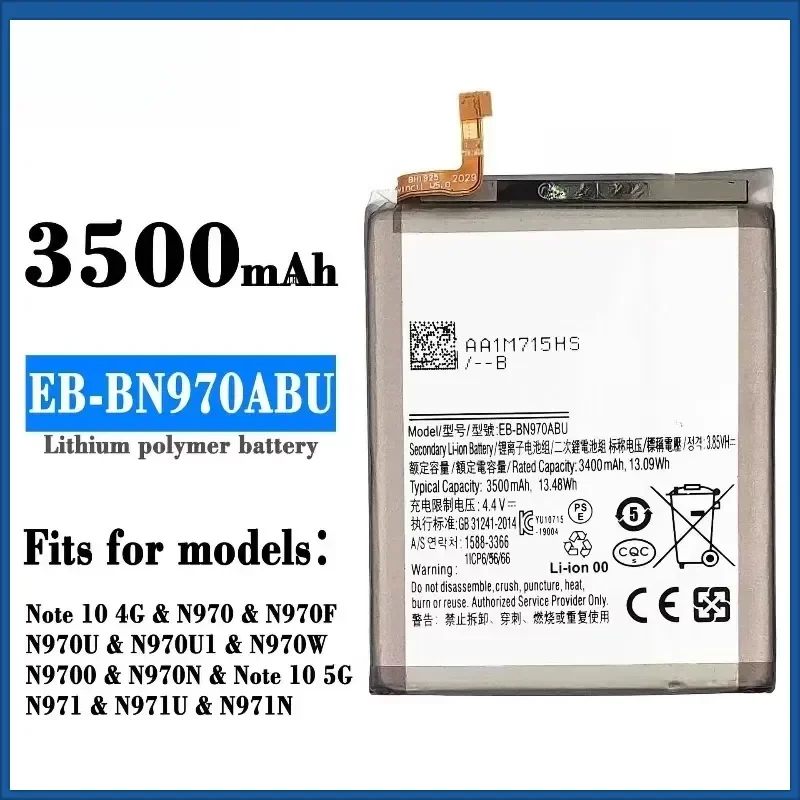 EB-BN970ABU Replacement 3500mAh Battery for Samsung Galaxy Note 10 4G/5G N970 N970F N970U N970U1 Mobile Phone Batteries+Tools