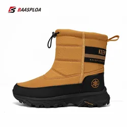 Baasploa New Fashion Women Winter Shoes Waterproof Warm Sneakers Thicken Plush Ankle Boots Snow Botas De Mujert White Boots