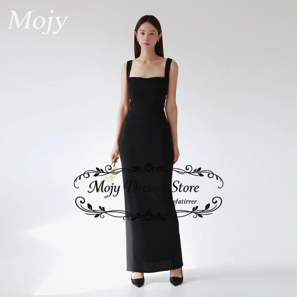 

Mojy Black Mermaid Korean Wedding Dress Spaghetti Straps Reception Bridal Dress Korea Wedding Photo Shoot Customized 2026