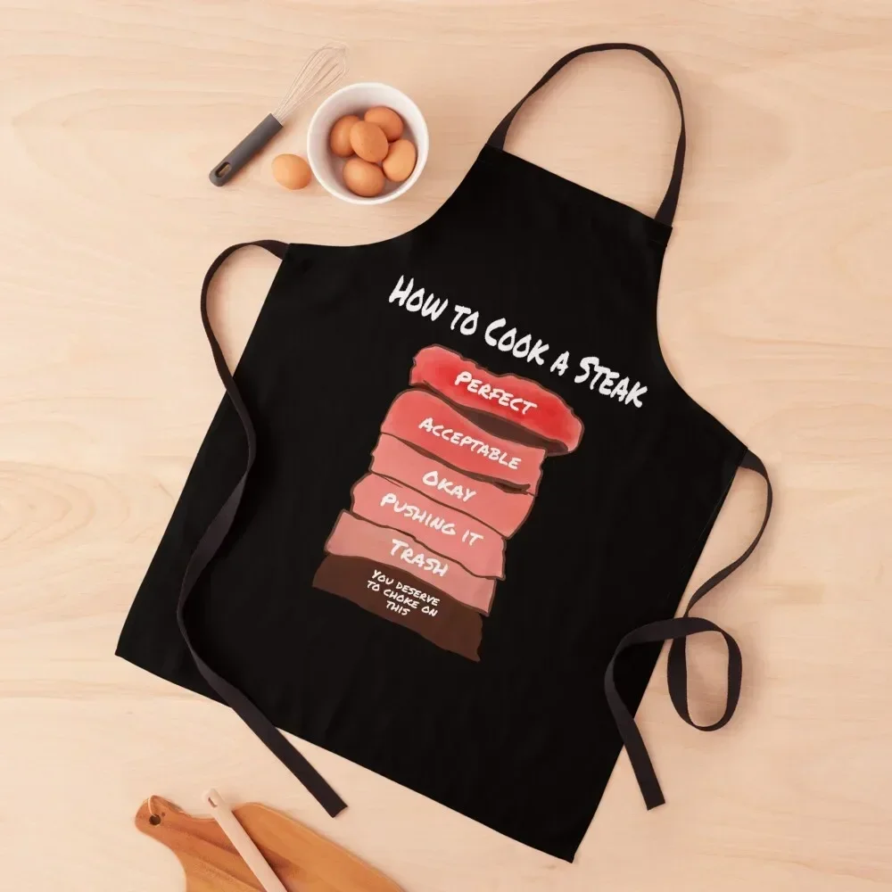 

How to Cook a Steak Apron Children'S barber men Goods For Home And Kitchen Apron