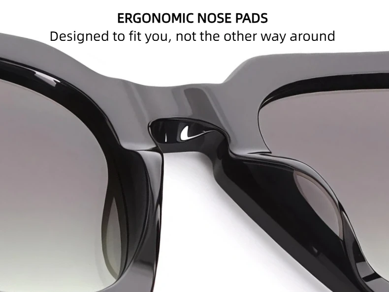 LumoGaze Retro-Sonnenbrille mit dickem Rahmen, rechteckig, UV400-Schutz für Damen, trendige Retro-Sonnenbrille aus hochwertigem Acetatfaser für Herren – Detail 15
