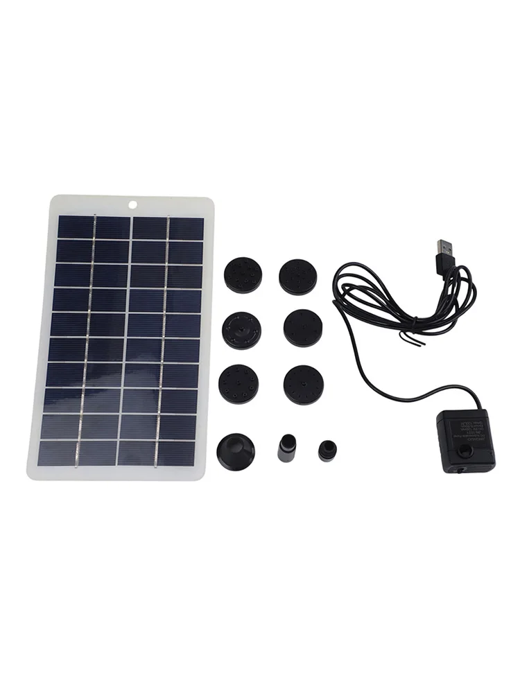 حديقة الديكور 4 واط مضخة طاقة شمسية حديقة نافورة مضخة 1.5 متر طول خط المضخة 1.5 متر خط المضخة 120L h معدل التدفق 5 فولت جهد العمل #4