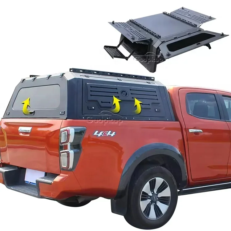 4x4 Hilux Ranger Navara Pickup Truck Steel Bed Hardtop Canopy Outdoor Kitchen Tundra NP300 Retractable Electric Folding Model