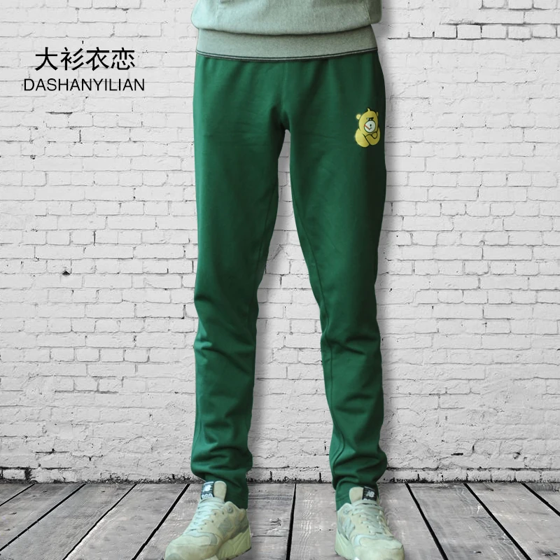 

Облегающие мужские спортивные брюки, весенне-осенние тонкие зимние повседневные брюки, корейские леггинсы больших размеров с манжетами, модные молодежные брюки