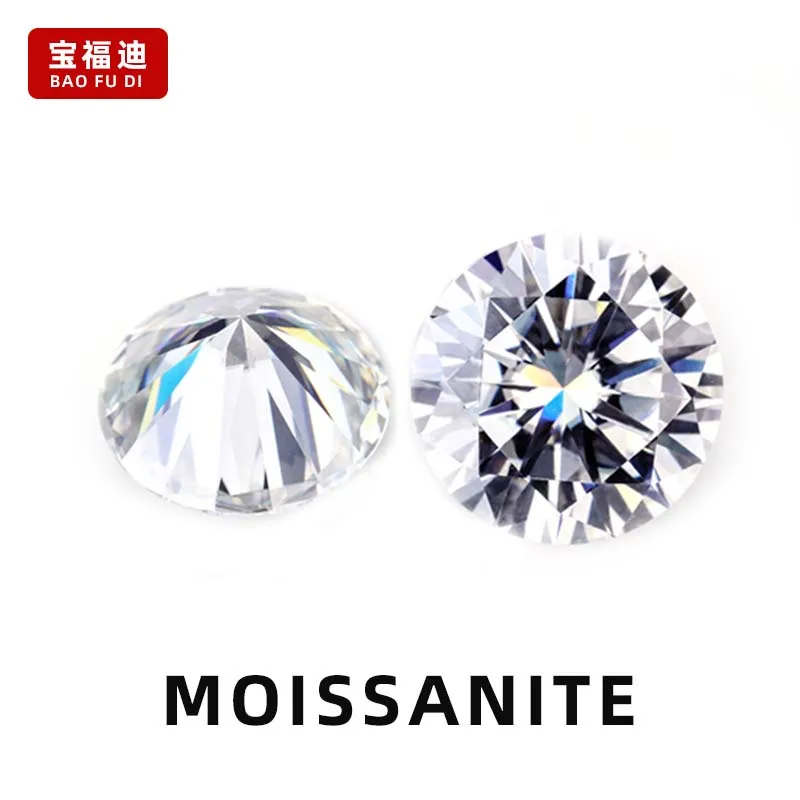 D Color Loose Moissanite Stone 0.1ct~100ct Round Gemstone Beads 3-14mm FL Excellent Cut Test Positive Diamonds With GRA