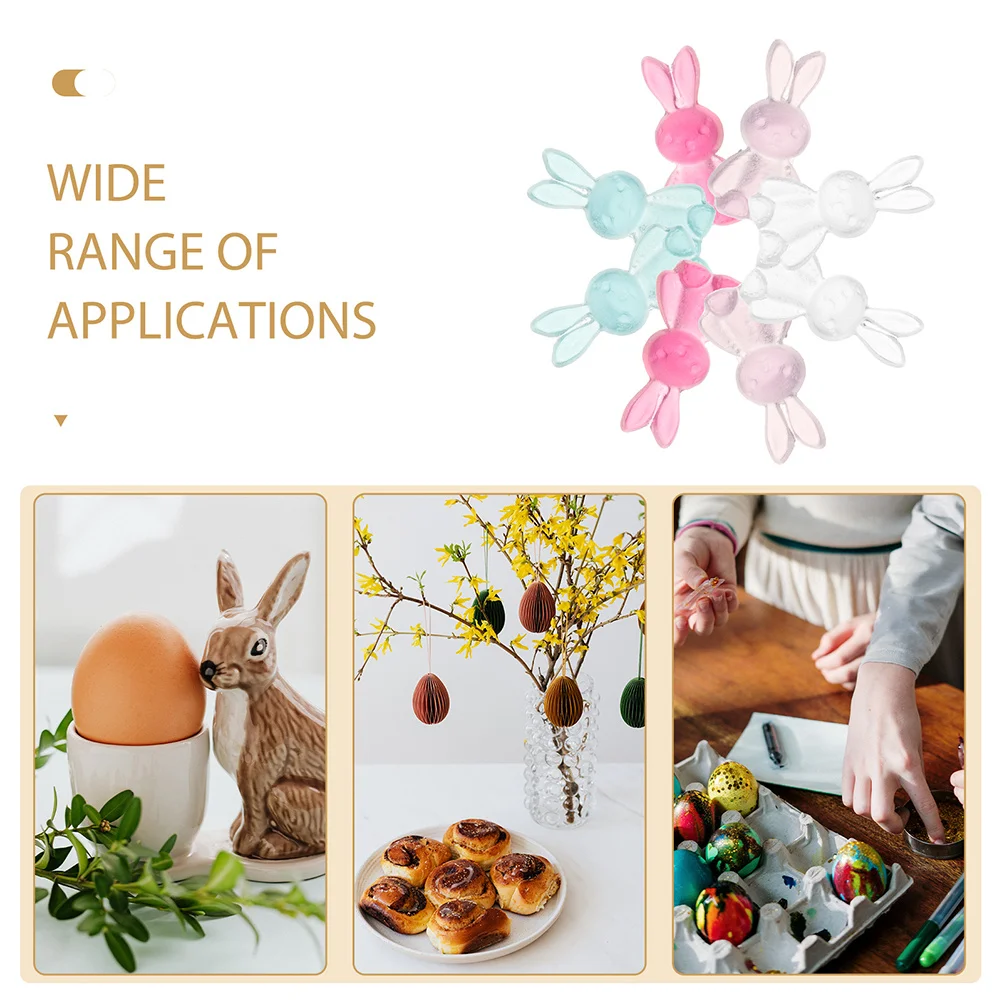 

40 шт., бусины в виде кролика из смолы, красочные подвески для рукоделия, изготовление ювелирных изделий своими руками, украшение, браслет ручной работы, ожерелье, серьги