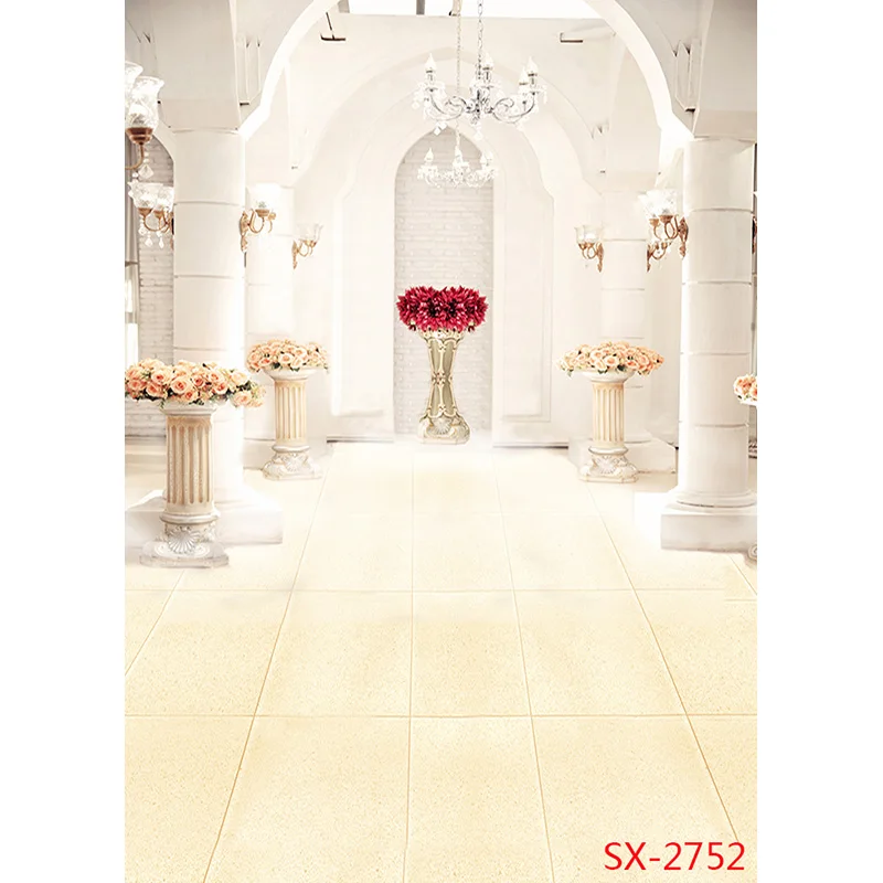 Vinyl Photography Backdrops Prop Flower Wood Floor Castle Wedding Theme Photo Studio Background  2157 YXFL-51