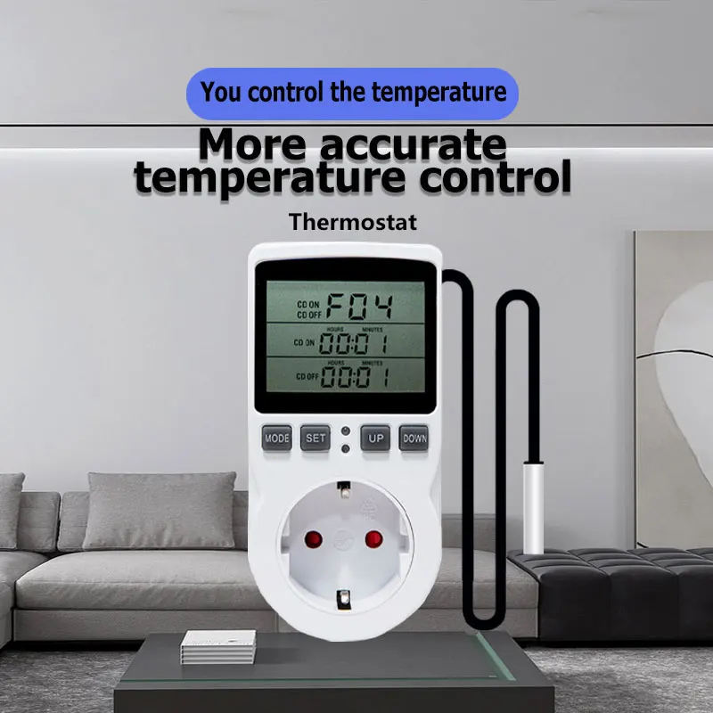 Cable 3-meter Long Digital Timer Constant Temperature Control Socket With Temperature Probe Sensor For Temperature Control