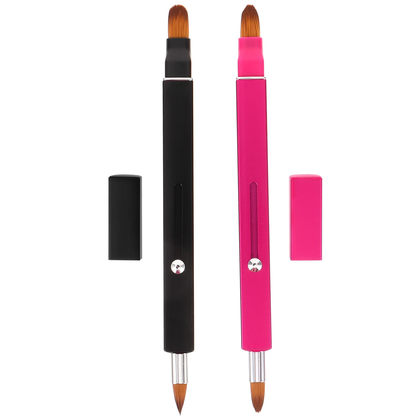 2 Stuks Lippenstift Applicator Borstels Multi-Gebruik Lip Wand Voor Lipgloss Balsem Crème Smudge-Gratis Afwerking Reizen vriendelijke Make-Up Tool