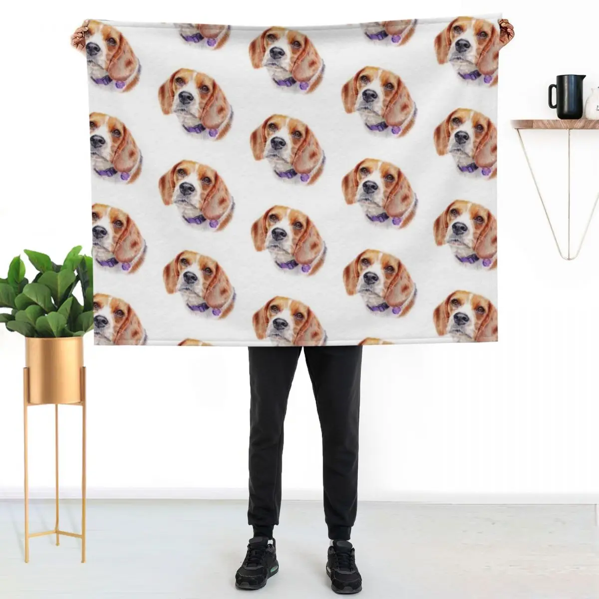 Mia the Beagle Throw Blanket Luxury Brand valentine gift ideas Blankets For Sofas blankets ands Single wednesday Blankets