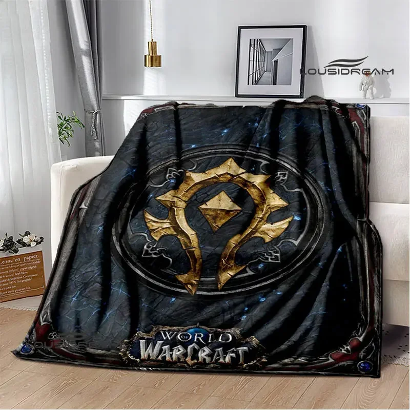 Game World of Warcraft Printed Blanket Kids Warm Flannel Soft and Comfortable Blankets Home travel blanket birthday gift