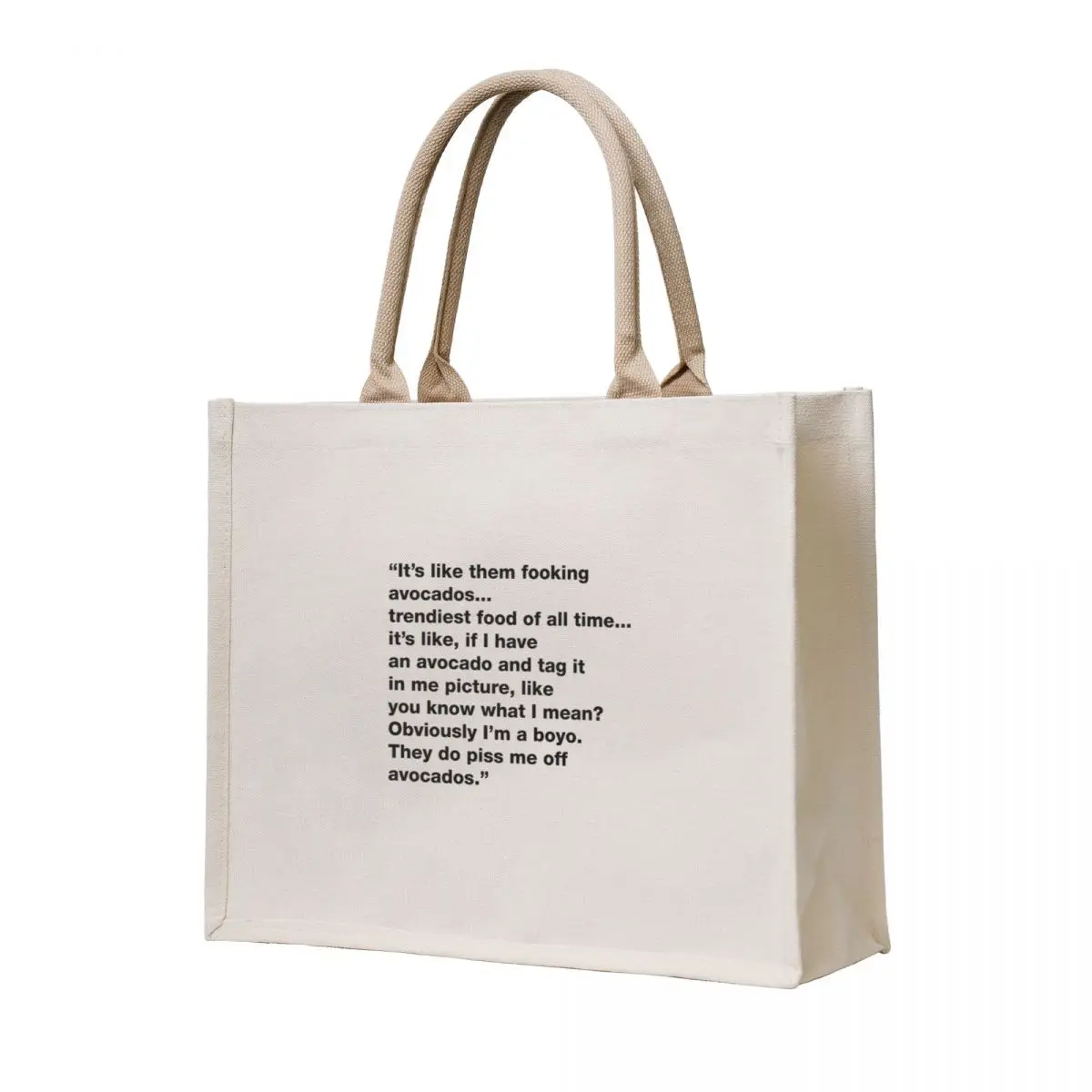 Louis quote - fooking avocado Tote Bag reusable shopping bags tote bag shopping bag logo