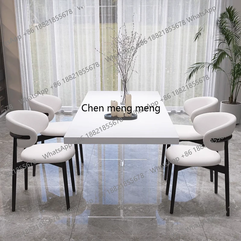 Cream Wind Unusual Dining Table Special Modern Reception Quality Restaurant Table Aesthetics Lounge Muebles Kitchen Furniture