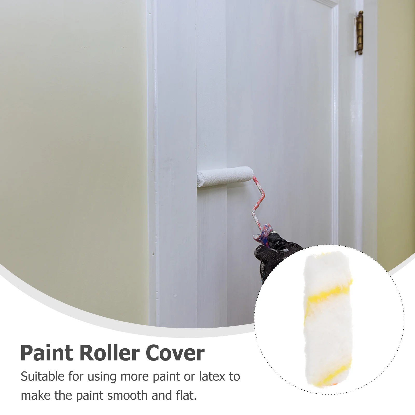 

20Pcs Mini Paint Rollers Cover 4 Inch High Quality Polyester Roller Sleeve Easy to Use for Doors Windows Baseboards Small