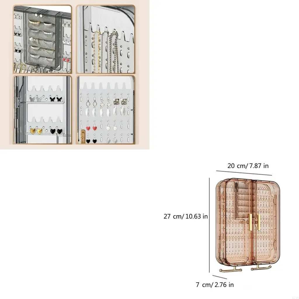 

Plastic Jewelry Storage Box Functional Wall Mounted Jewelry Shelf Display Rack