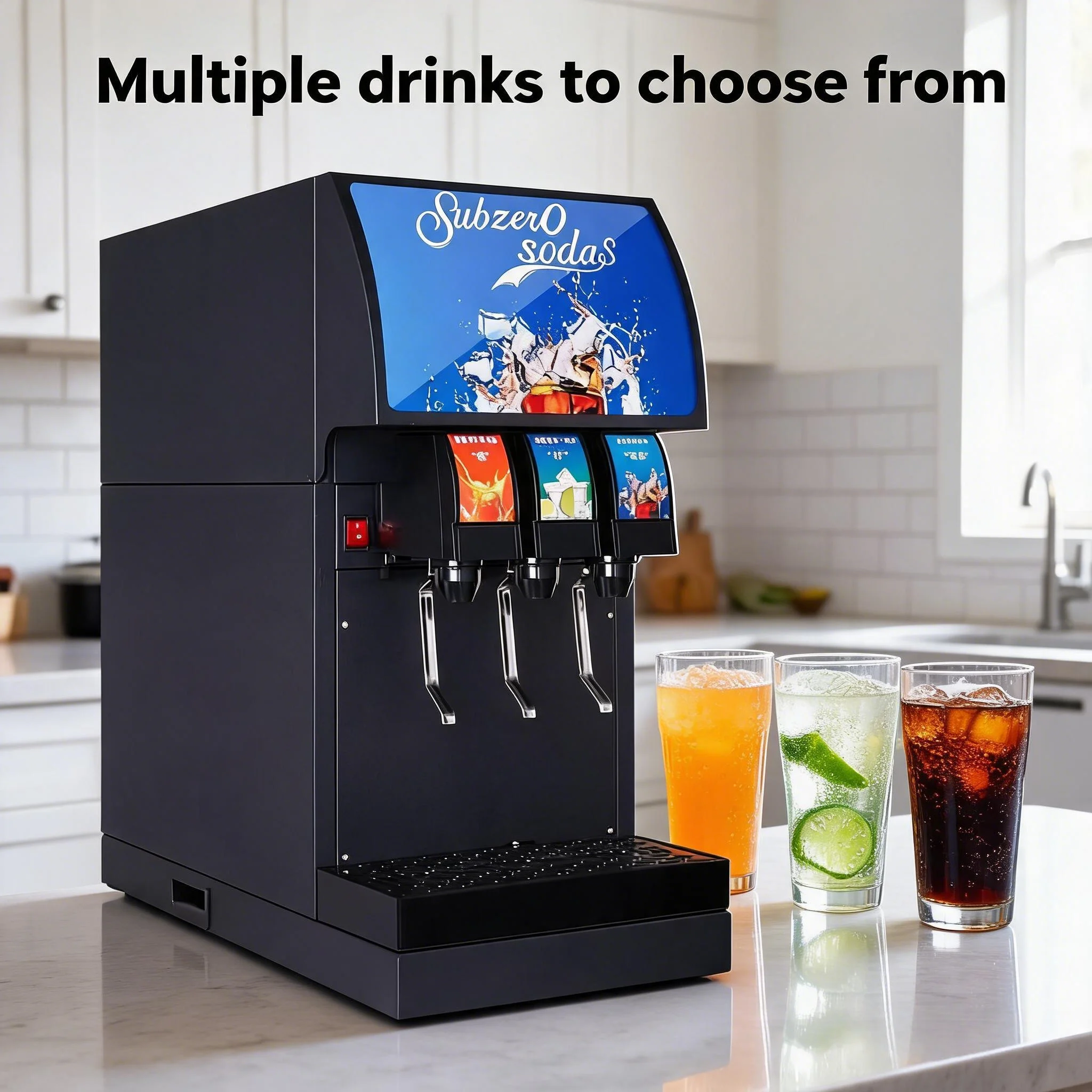 Hot SellerCE Commercial Beverage Distribution Unit Stainless Steel Finish Multi Valve Cooling Drink Soda Fountain Machine