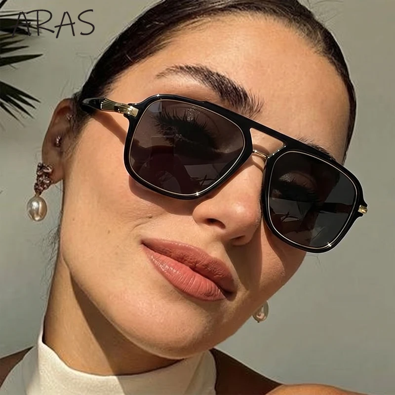 

Oversized Square Polarized Sunglasses Women Big 2026 Luxury Designer Retro Double Bridge Sun Glasses Vintage Driving Eyewear