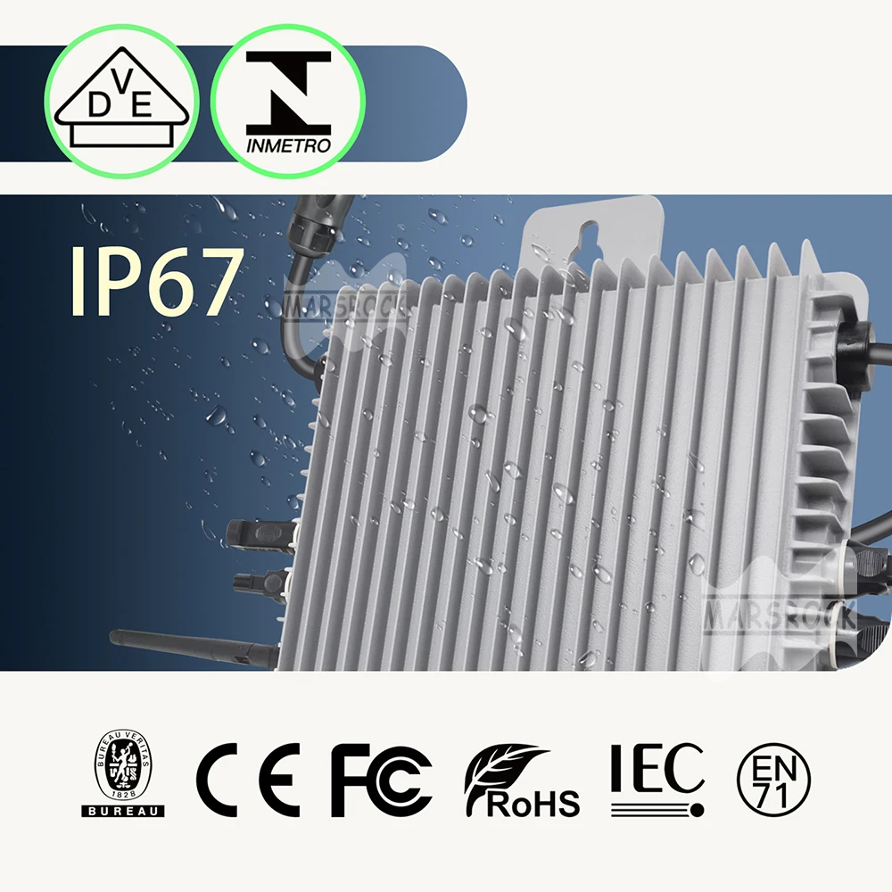 Deye 600-W-Wechselrichter 20–60 VDC auf AC184–265 V, zwei integrierte MPPT-IP67-WLAN, Versand aus EU-Solarnetz-Wechselrichter – Detail 8