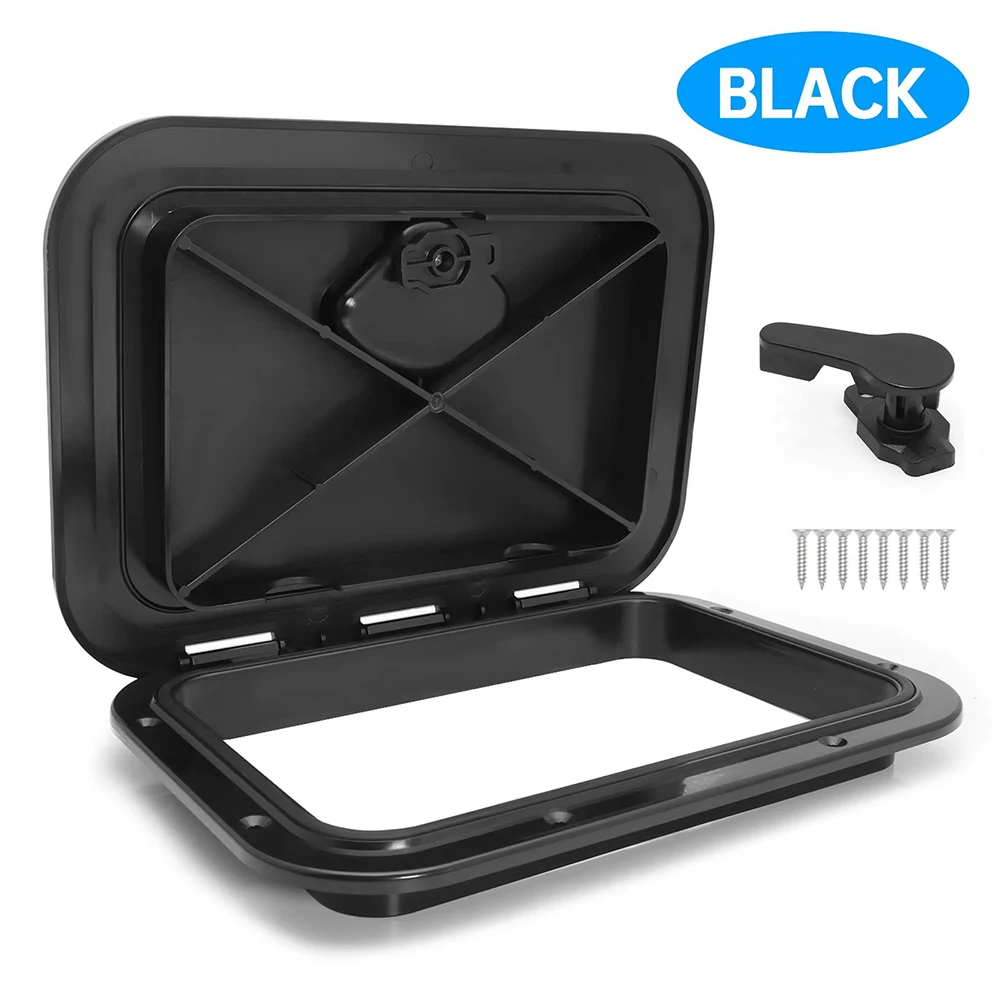 

11" Deck Access Hatch Cover ABS Black White Marine Deck Access Hatch Waterproof Anti-UV Non-Skid Inspection For Marine Boat RV