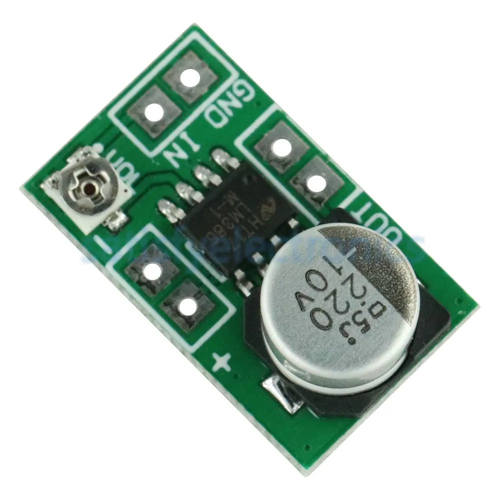 Mini LM386 Audio Power Amplifier Board DC 3~12V 5V Micro Amp Module 750mW