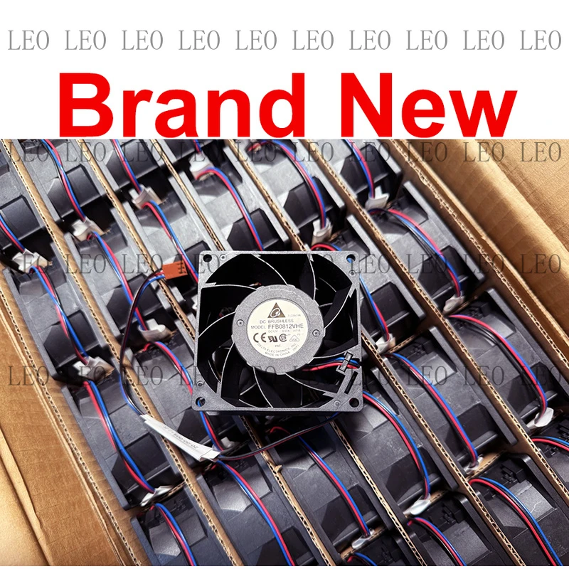SL For Delta FFB0812VHE 12V 80MM 3-Wire Locked Rotor Sensor Very High Speed Fan