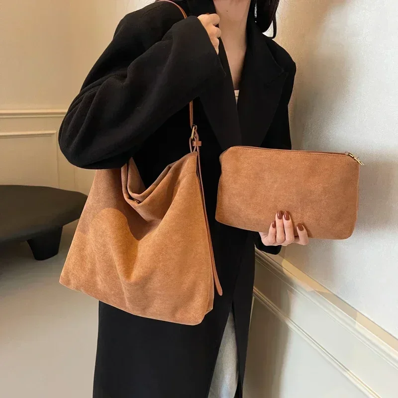 

Модная нейлоновая мягкая дорожная сумка через плечо большой вместимости 2024, горячая распродажа, модные замшевые сумки с застежкой, простые универсальные женские сумки через плечо