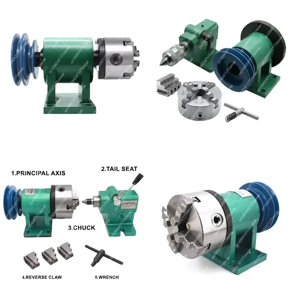 Dividing Head Lathe Spindle 80-100 mm 3/4 Jaw Chuck Center Height 100 mm Milling Dividing Head Hole 16 mm Center Height 100mm
