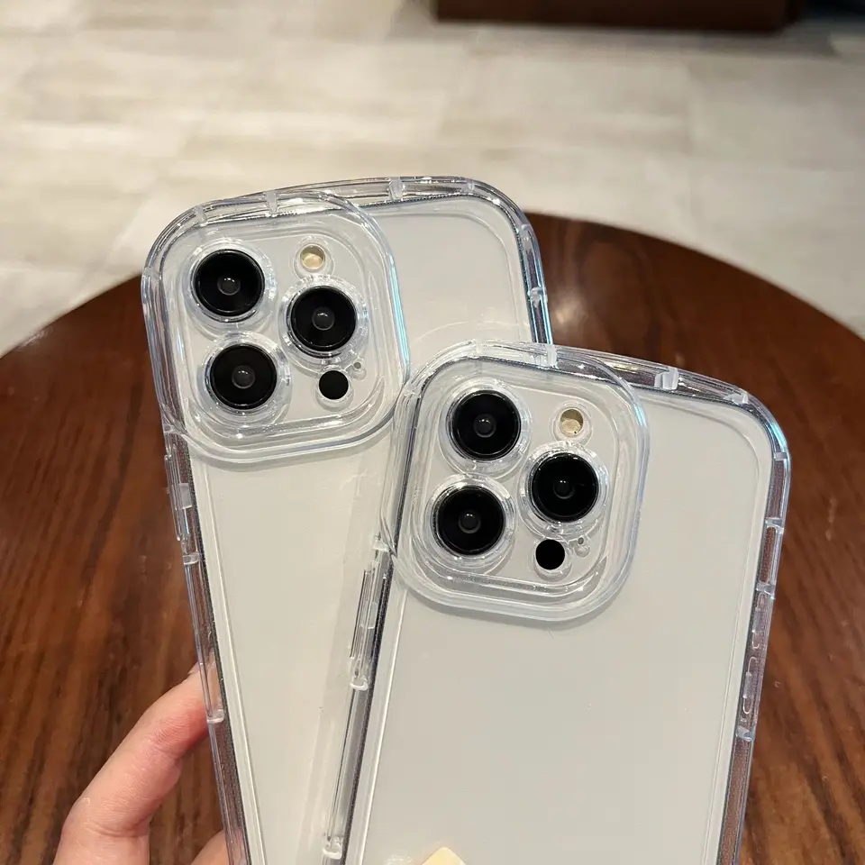 Funda de silicona transparente para iPhone 17 Pro Max 13 11 16 15 14 12 17 Air 7 8 Plus XR X Xs 17Promax, cubierta a prueba de golpes 5