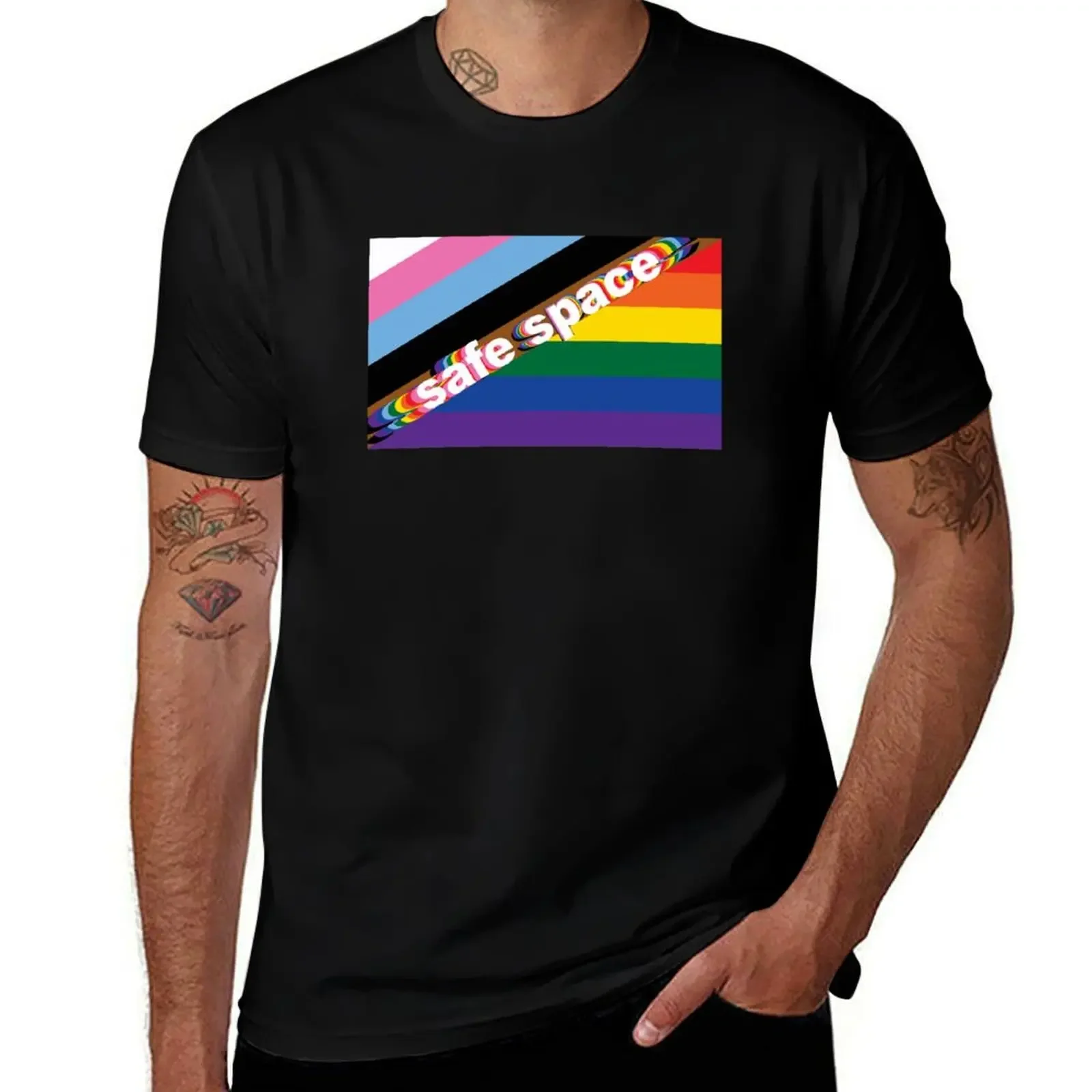 

Safe Space for All T-Shirt topping vintage custom shirt plain white t shirts men