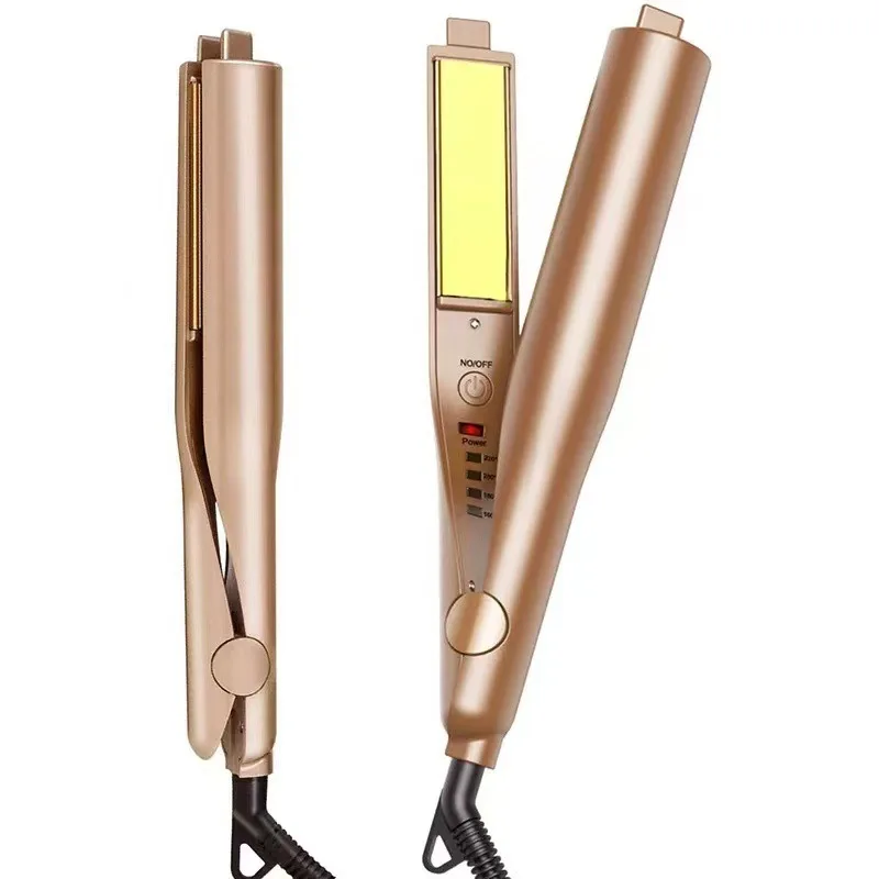 2 in 1 Hair Straightener and Curler Twist Straightening Curling Iron Professional Negative Ion Fast Heating Styling Flat Iron