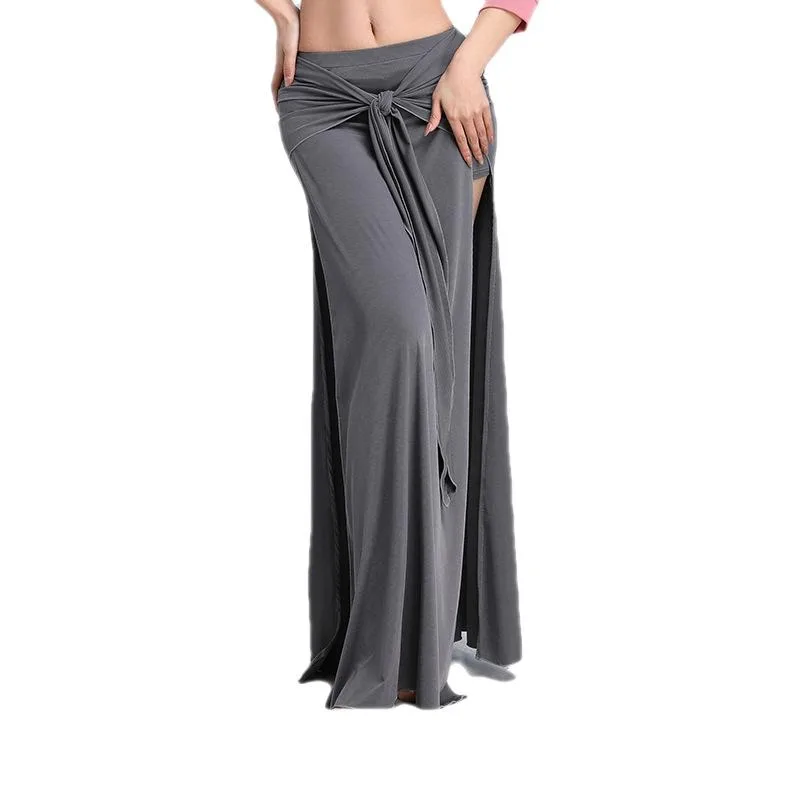 Volwassen Elegante Buikdans Wrap Stropdas Rok Vrouwen Sexy Maxi Gemorst Lange Spaanse Kostuum Swing Jurk Bandage Kleding Danserkleding