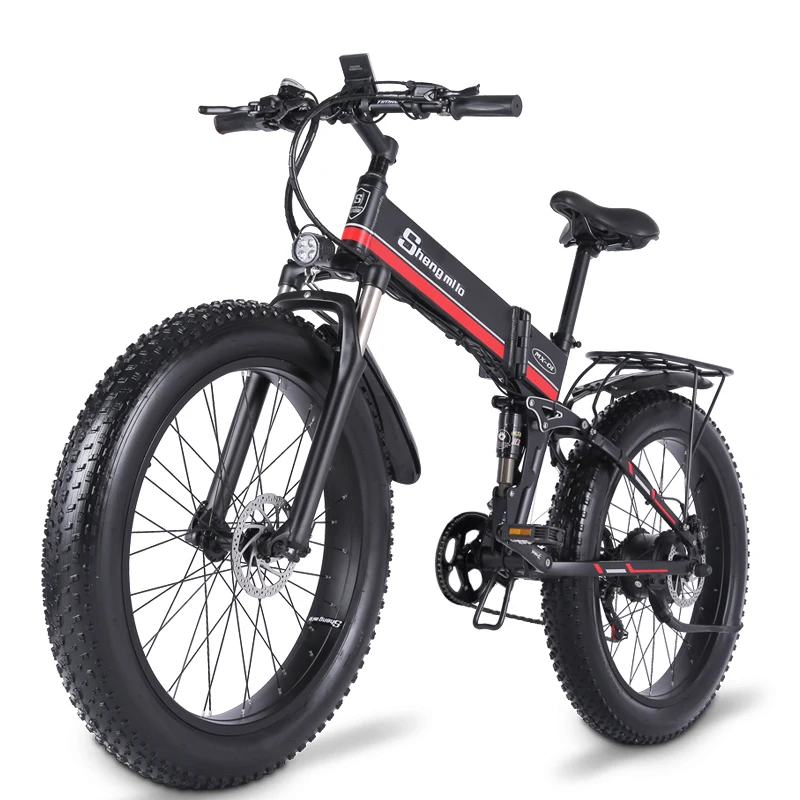 Aluminum alloy 26 inch electric bicycle lithium battery 48V adult foldable lithium battery to assist mountain bikes