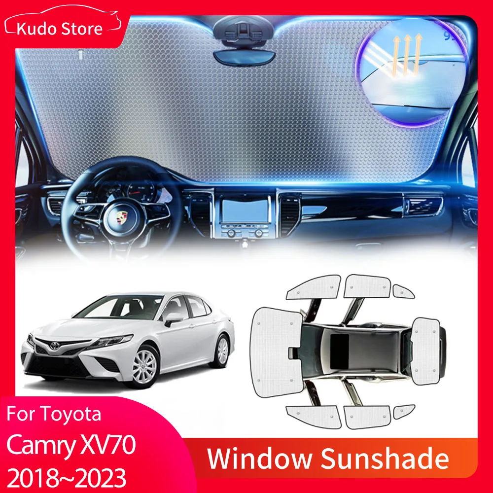 

Full Car Sunshade for Toyota Camry XV70 Daihats Altis 2018~2023 Front Windshield Frame Curtain Sun Shade Visor Rear Side Window