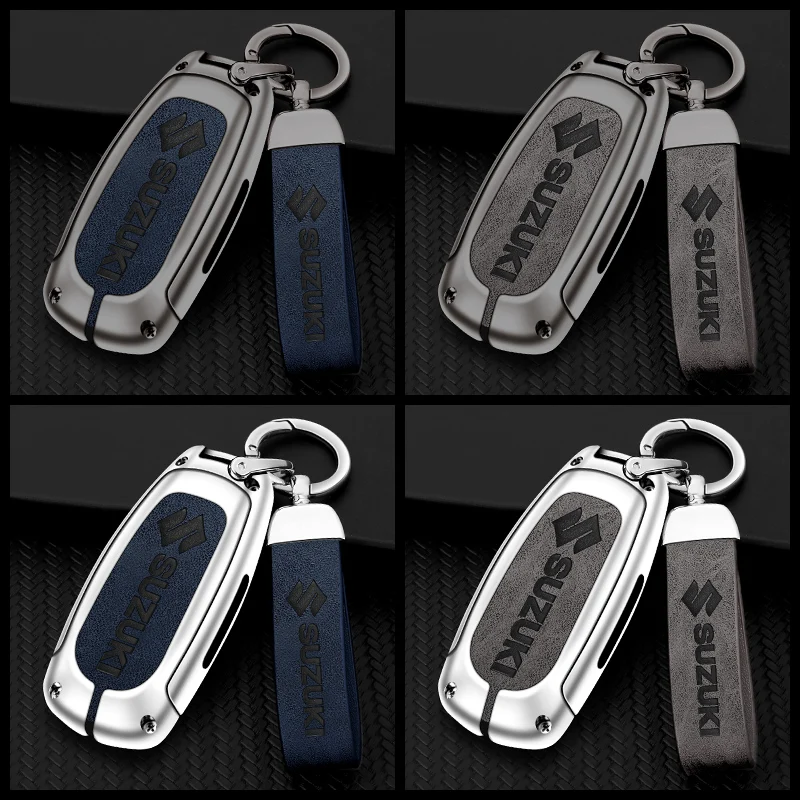 Car Key Case Cover Smart Remote Protector Shell Keychain For Suzuki Vitara Swift Ignis Kizashi SX4 Baleno Ertiga Samurai S-Cross