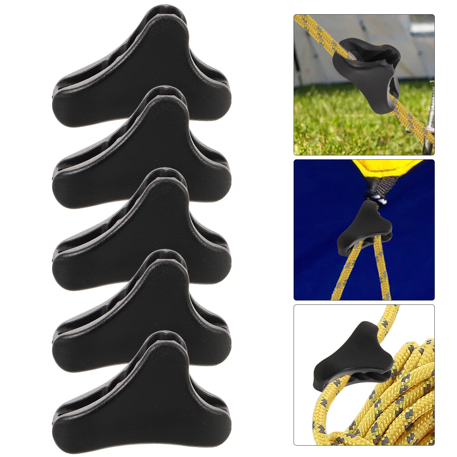 

10pcs Tent Rope Buckle Windproof Cord Tightener For Camping Picnic Anti-Slip Lightweight Fixers Adjustable Tensioner Stable