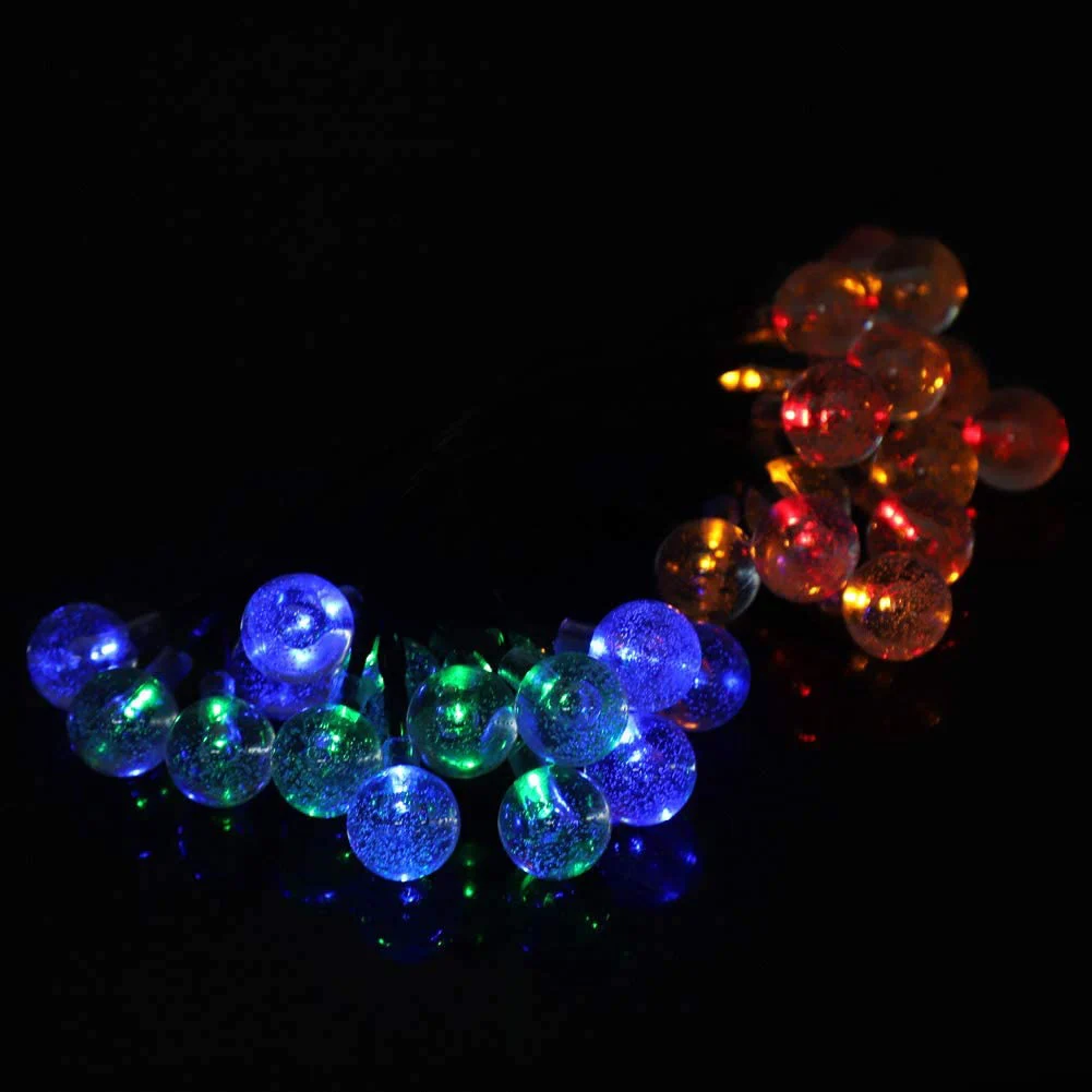 Decor String Lights Solar String Lights Solar Powered 30LED Globe Balls String Lights Home Garden Yard Party Lamp Decoration