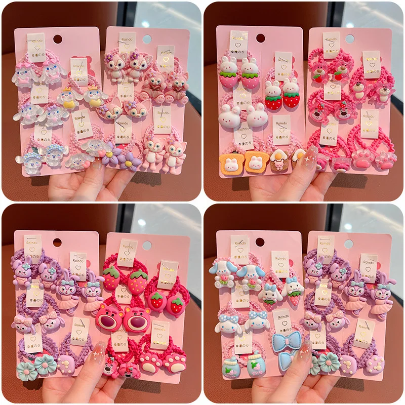 Girl Tied Braids Small Size Does Not Harm Hair Rings Girl Baby Cute Cartoon Tied Headbands Baby Rubber Band Hair Accessories