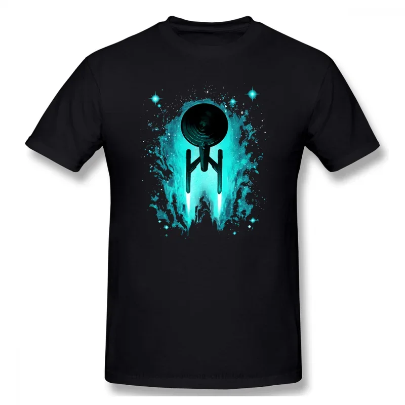 Men Clothing Stars Treke Science FictionTV Series Homme T-Shirt VOYAGES IN SPACE Oversize Short Sleeve