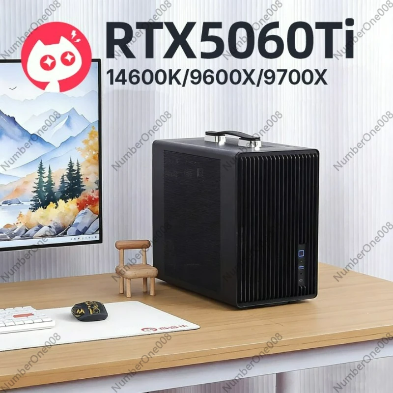 

Игровая консоль Miaomiao RTX5060Ti/9600X/14600KF матовая, портативная, компактная, для онлайн-игр класса 3А