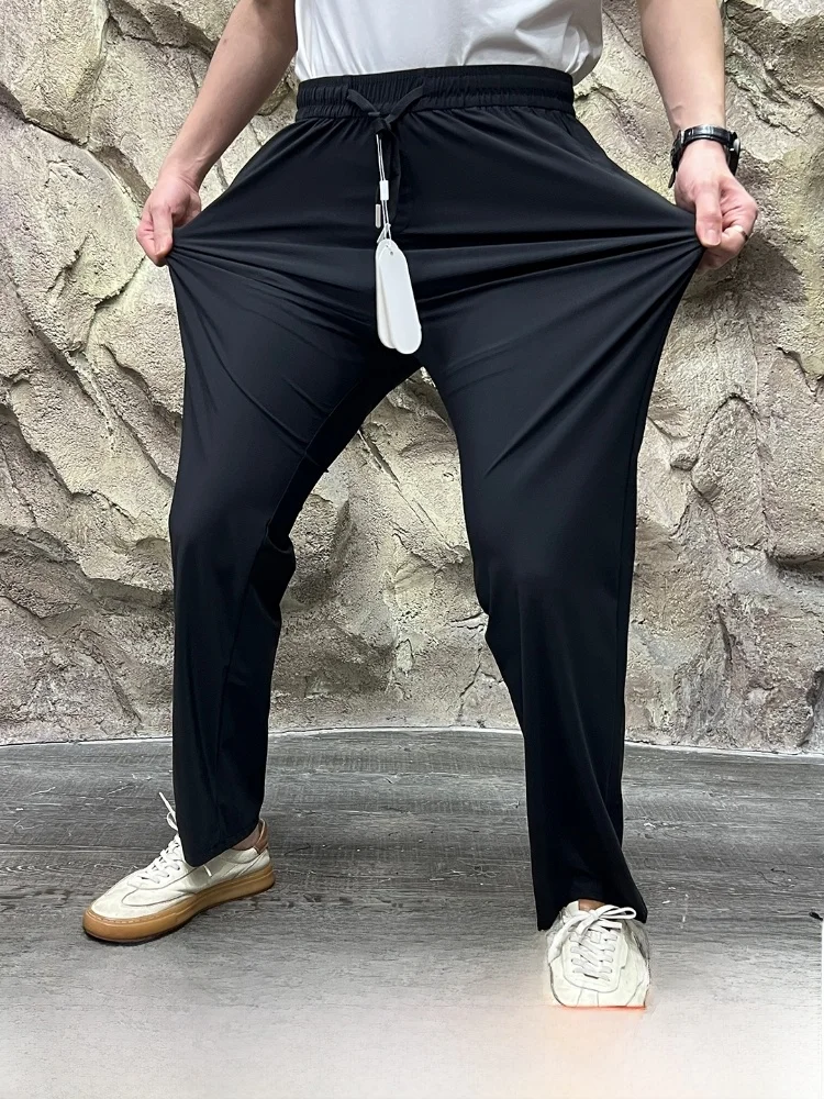 

Cool Comfortable Qui Dry Elastic Breathable Summer Ice Point Capsule Men's Casual Pants Built in Cooling Chip Straight Leg ...
