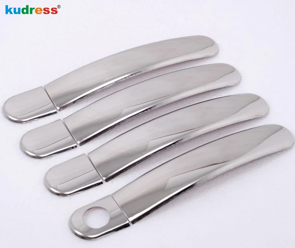 For VW For Volkswagen Golf 4 Jetta4 Mk4 Passat B5 Bora polo  skoda octavia 4pcs Stainless Steel Chrome Door Handle Cover