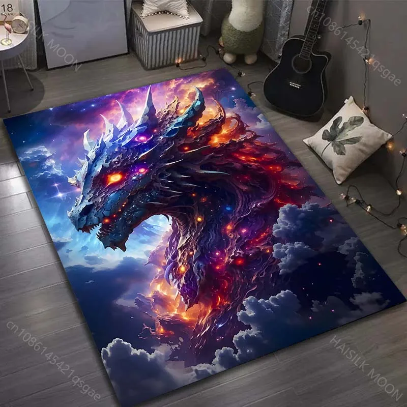 1PC Fantasy dragon in clouds Carpet for Living Room Bedroom Sofa Home Decor Rus Non-slip Floor Mat Luxury Gift