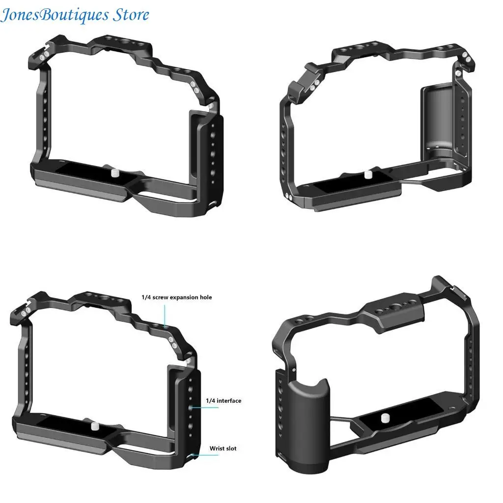 コールドシューズマウント付きカメラケージカメラビデオケージデジタルカメラアクセサリー用のケージをサポートするアルミニウムスレッドw8ke