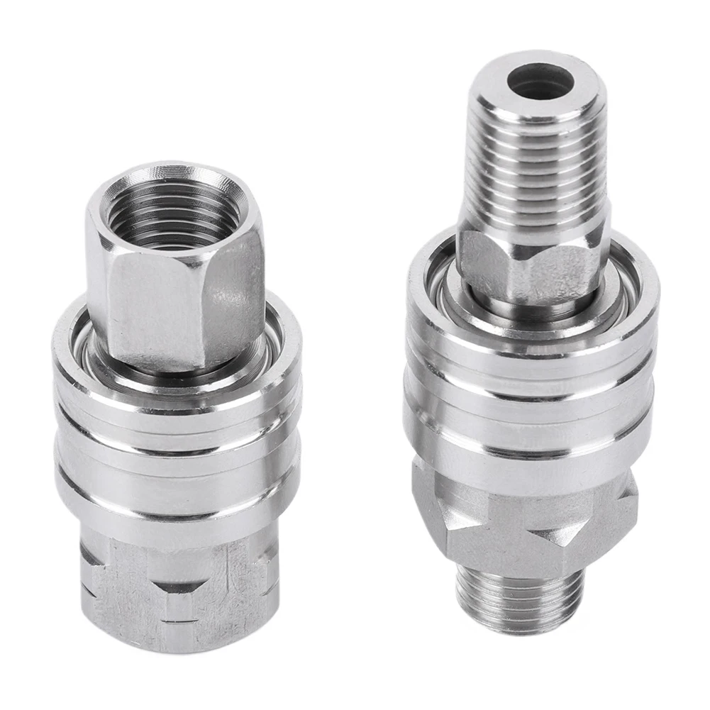 

4Pcs Pipe Hose Adapter Male and Female 1/4 High Pressure Washer Quick Connector Internal External Thread Pressure Washer Coupler