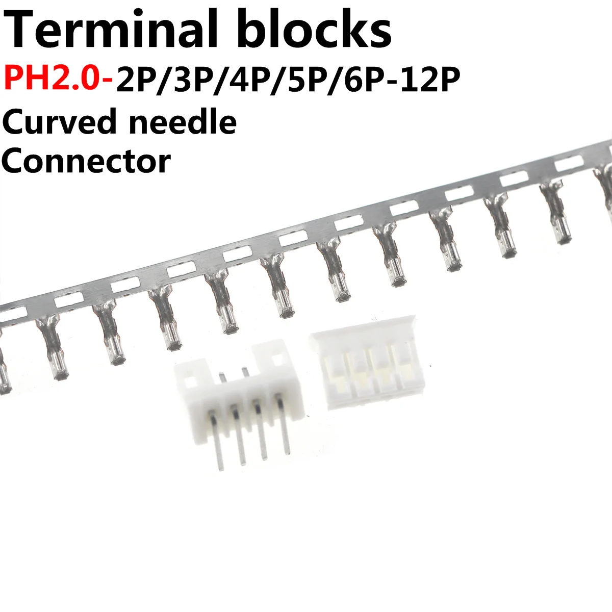 

50sets PH 2.0mm PH2.0 2/3/4/5/6/7/8-10p Connector Wire Connectors Adaptor PH Kits Bending Pin +Housing+Terminal Crimp