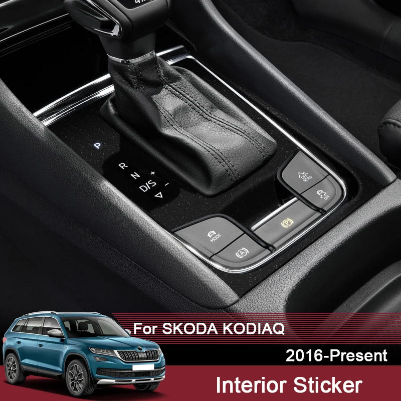 For Skoda Kodiaq 2016-2025 Car Interior Sticker Windows Contol Decal Inner Door Gear Panel Protective Film Auto Accessory