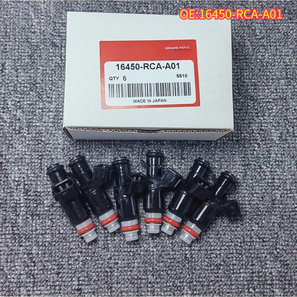 

High quality New For 1/4/6PCS 16450-RCA-A01 Fuel Injector Nozzle Honda Accord Acura TL 3.2 2004-08 MDX ILX Odyssey Ridgeline
