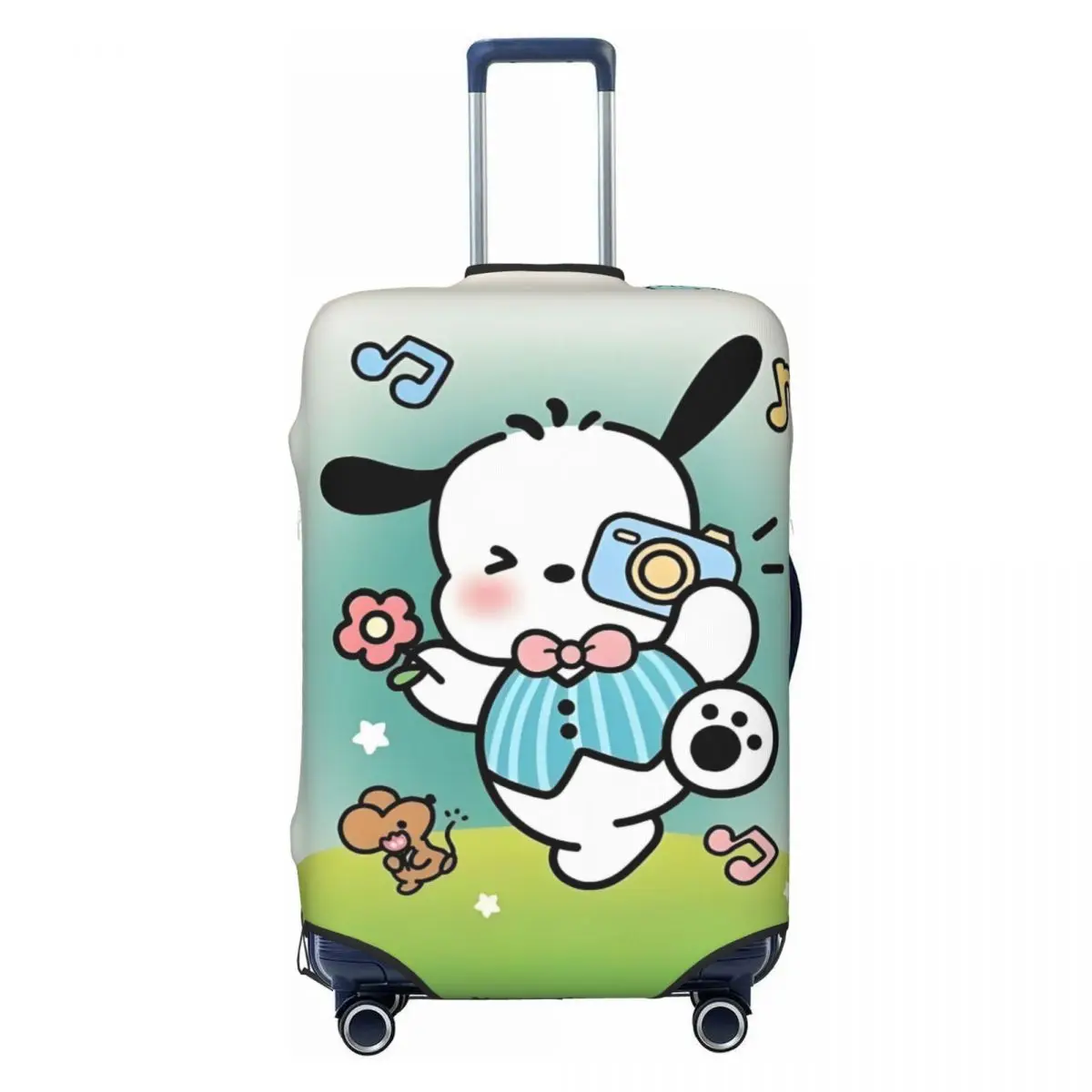 

Custom Pochacco Cute Cartoon Suitcase Cover Washable Kawaii Anime Luggage Protective Covers for 18-32 inch